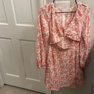 Floral dress with stomach cut out
